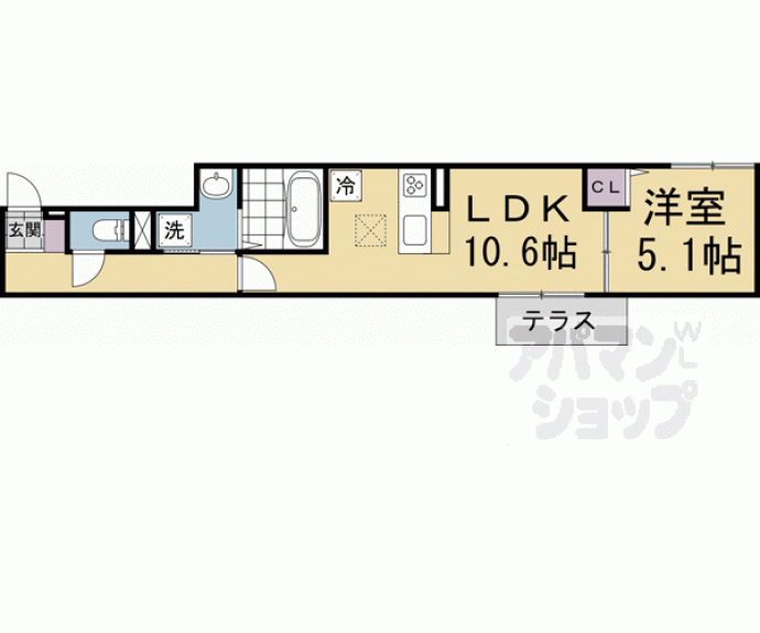 【Ｄ－ＲＯＯＭ桂川】間取