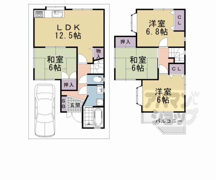 【久貝２丁目貸家】間取