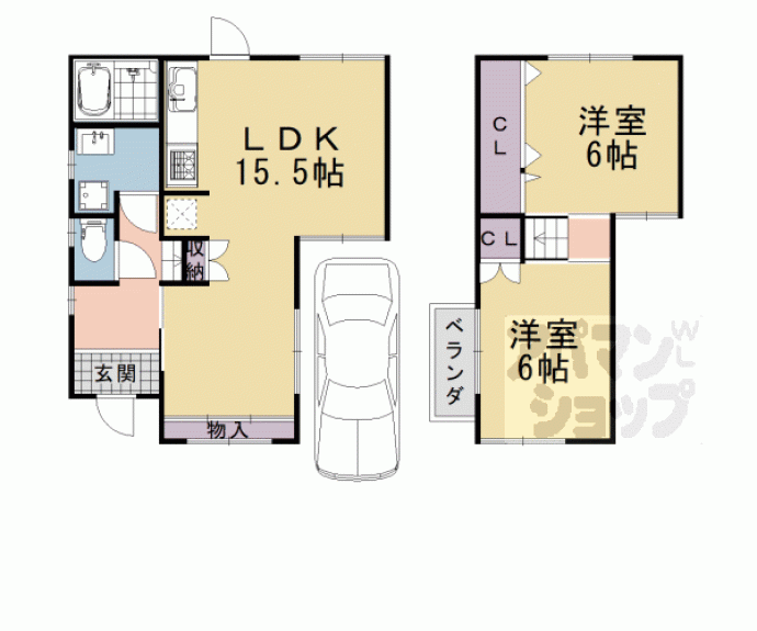 【古世町向嶋貸家】間取