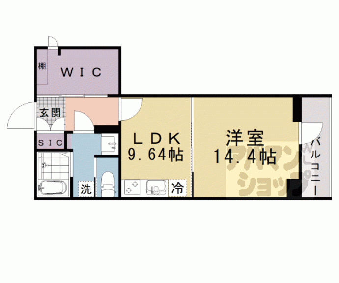 【ＶＥＮＴ　ＢＬＥＵ御幸町】間取