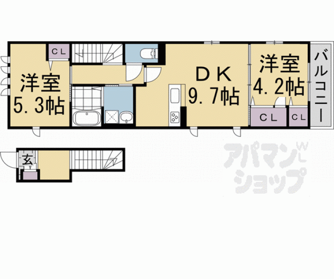 【セジュール茶山Ⅱ】間取