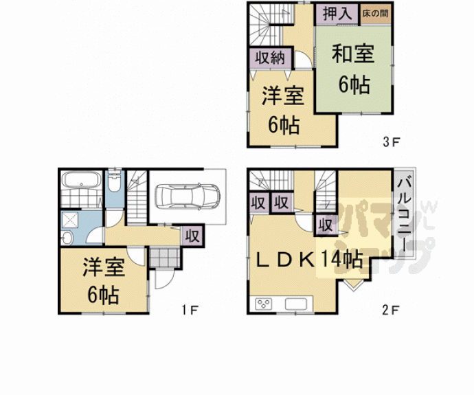 【納所中河原貸家】間取
