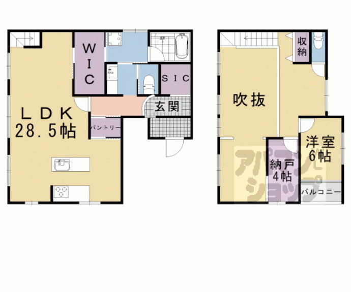 【雄琴北２丁目戸建】間取