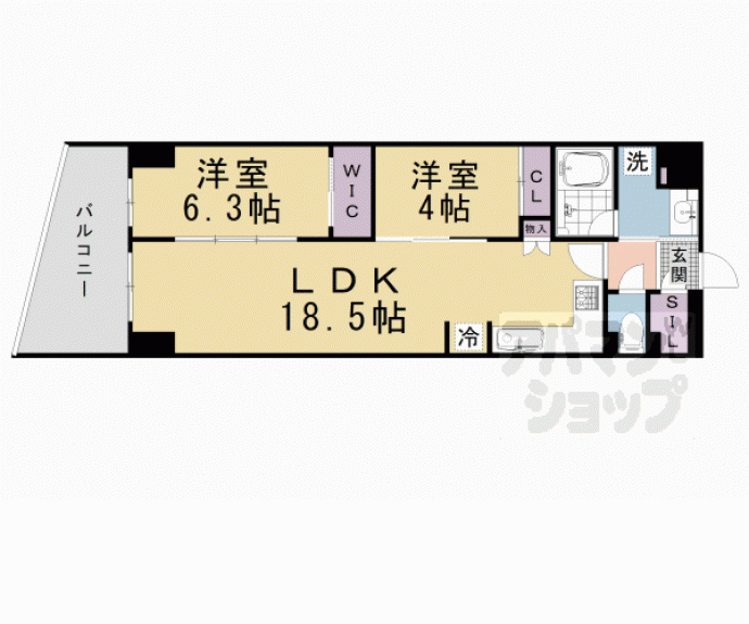 【ザ・パークハウス京都河原町】間取