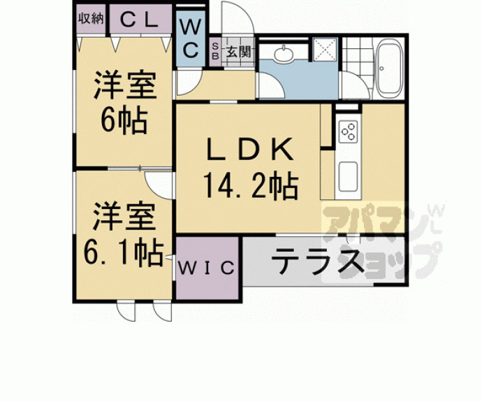【クレリアＡ棟】間取
