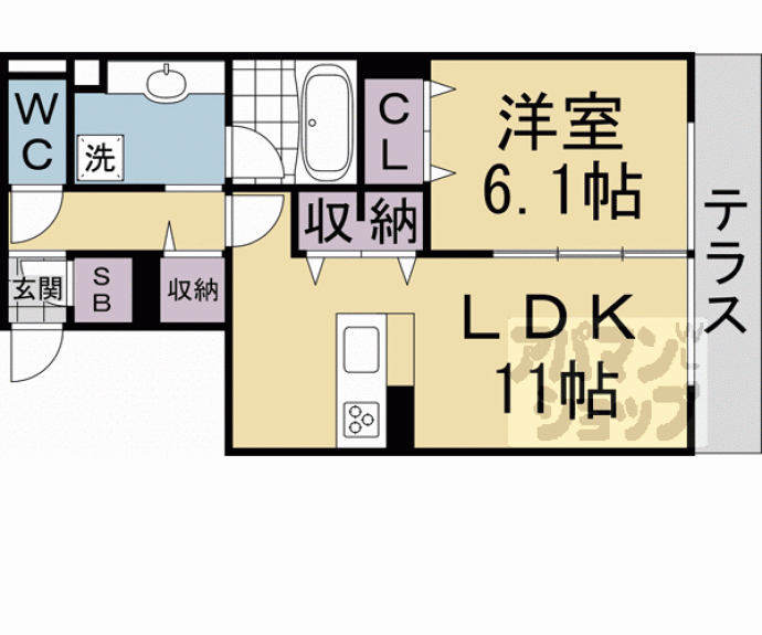 【クレリアB棟】間取