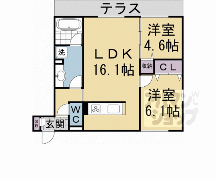 【クレリアＡ棟】間取