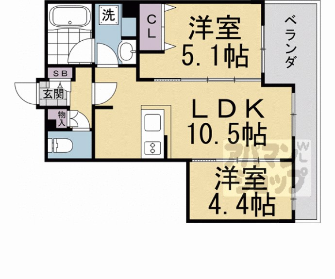 【ヴィラ聖護院】間取