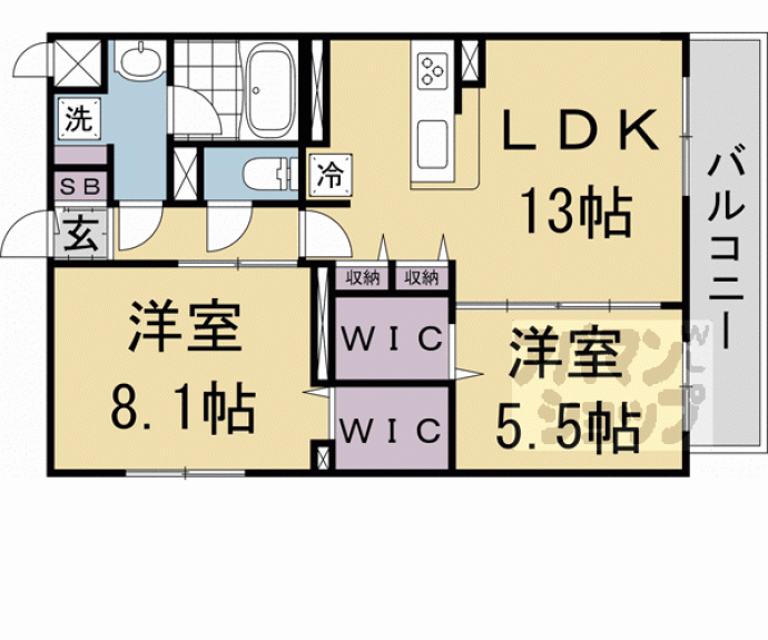 【グランジェ　リサーチパーク　イースト】間取