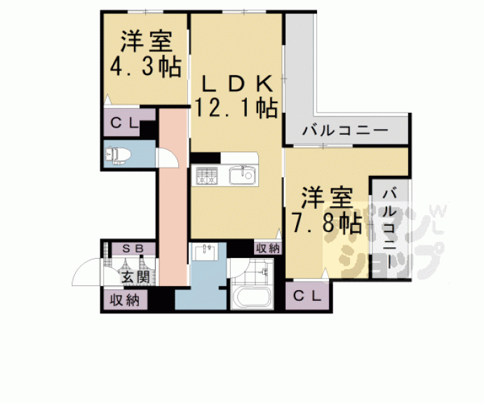 【シャーメゾン エクセル】間取
