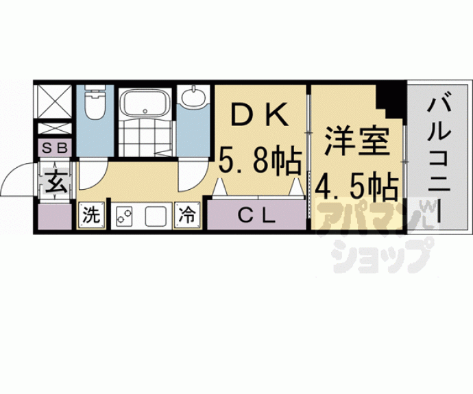 【エステムコート京都梅小路公園】間取