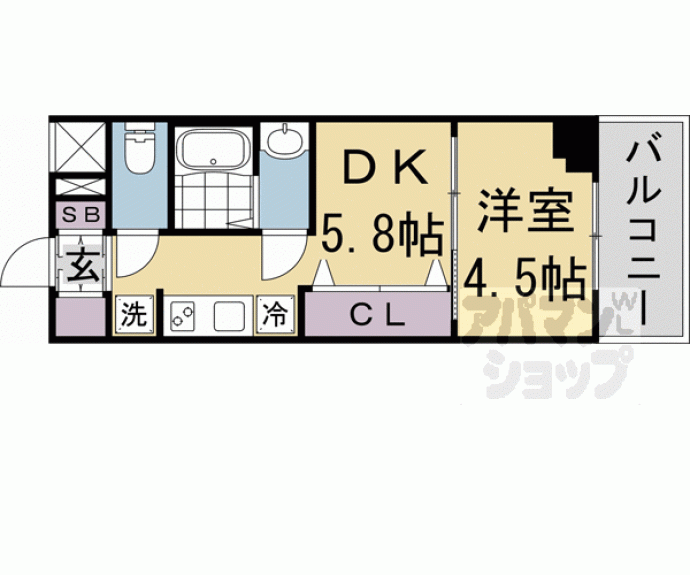 【エステムコート京都梅小路公園】間取