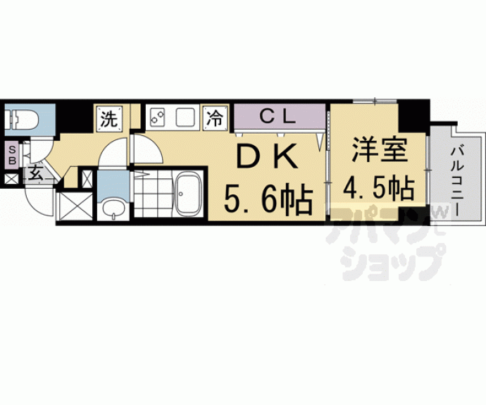 【エステムコート京都梅小路公園】間取