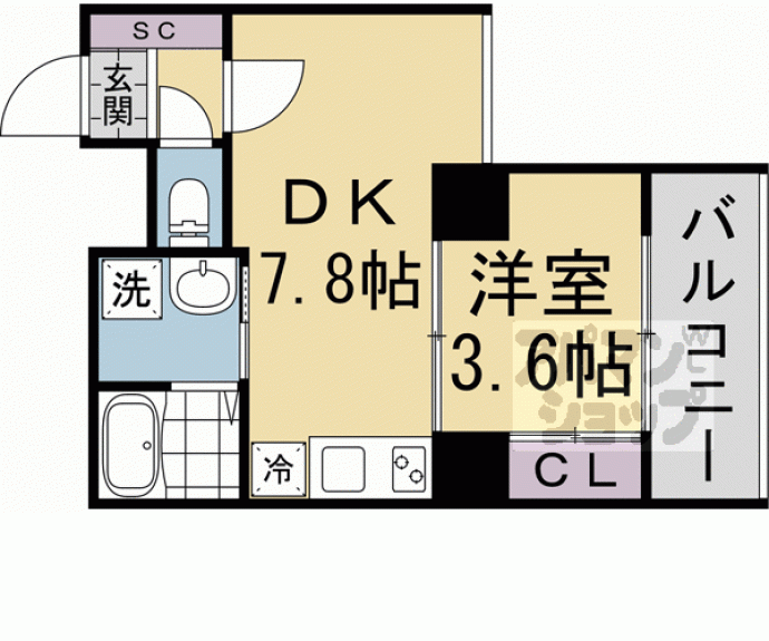 【ウインズコート京都西陣】間取