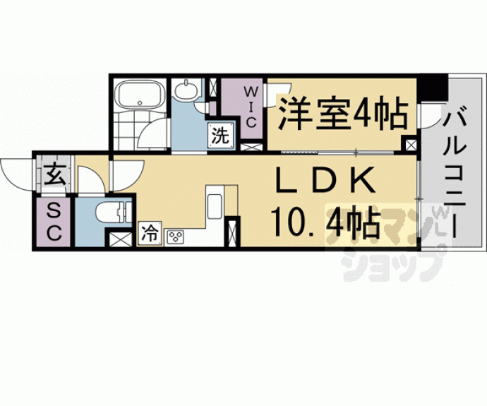 【ユニハイム京都七条通り】間取