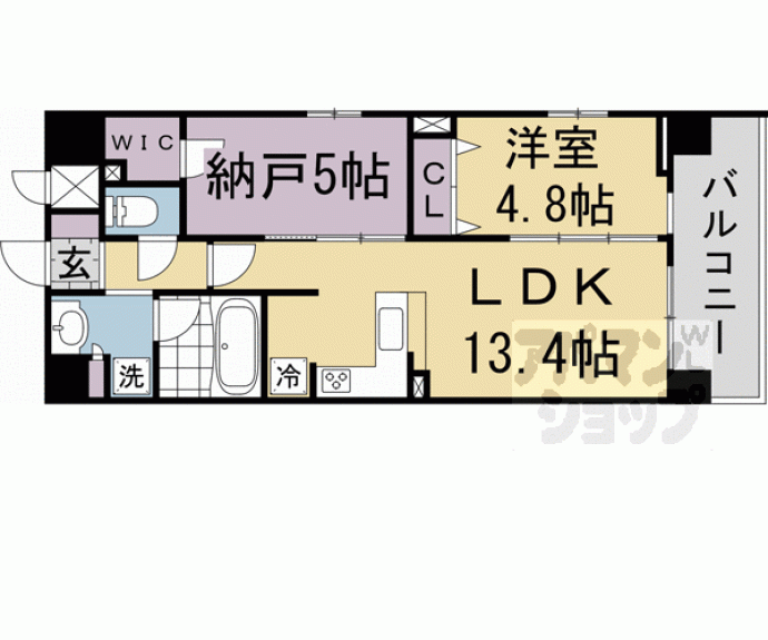 【ユニハイム京都七条通り】間取