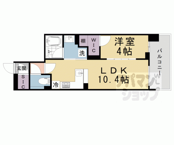 【ユニハイム京都七条通り】間取