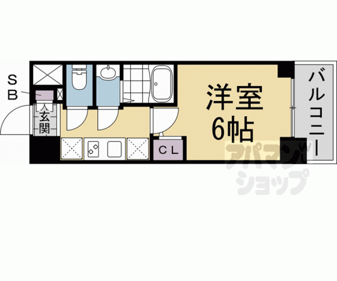 【エステムコート京都　梅小路公園】間取