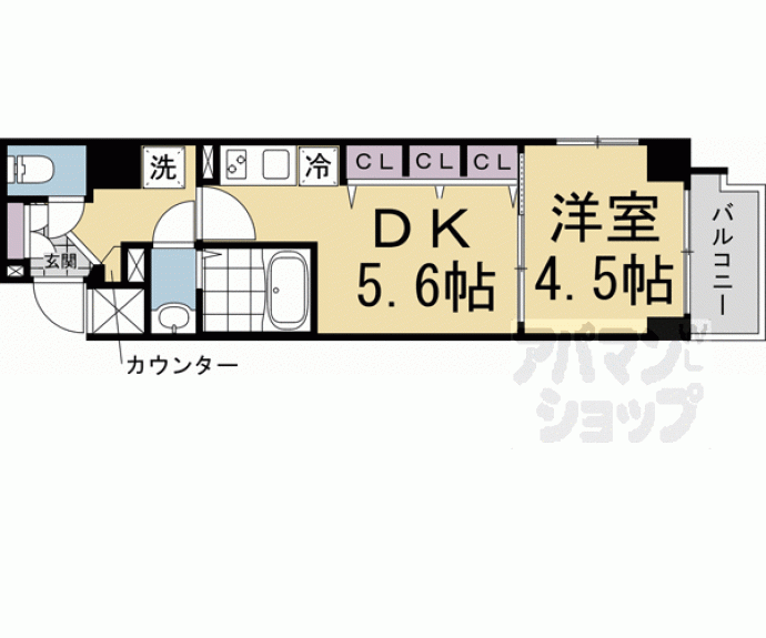 【エステムコート京都　梅小路公園】間取