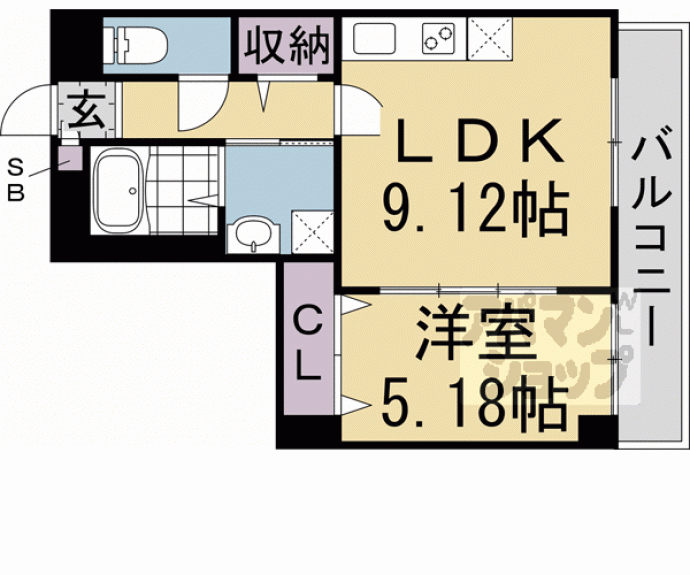 【Ｋｓメゾン聚楽】間取