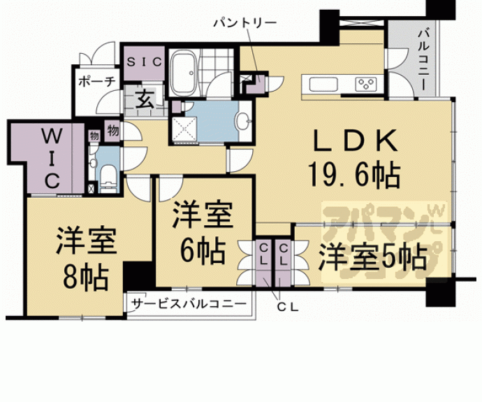 【ヴィークコート京都河原町二条】間取