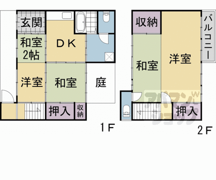 【上京区花車町戸建て】間取