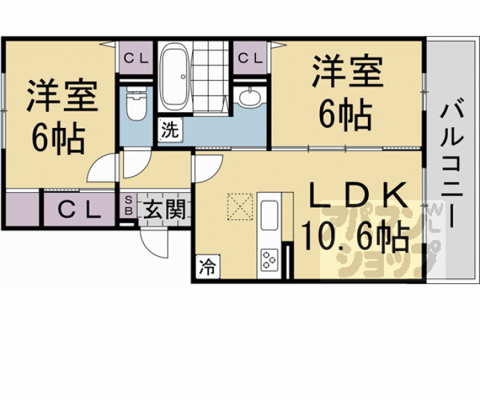【Ｄ－ＲＯＯＭ瀬戸川】間取