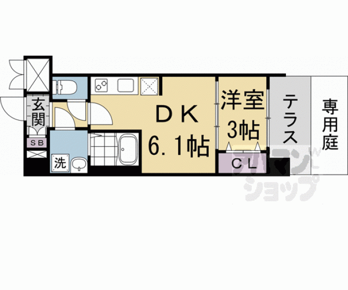 【プレサンスＴＨＥ　ＫＹＯＴＯ　新町通】間取