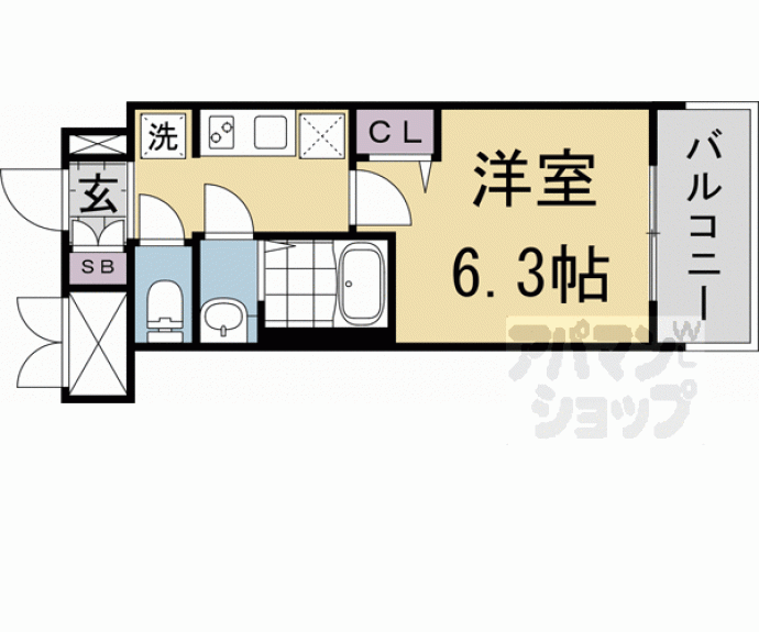 【プレサンスTHE KYOTO 新町通】間取