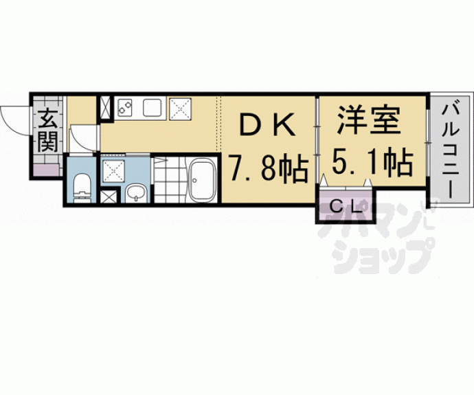 【クローバー・レジデンス京都西大路】間取