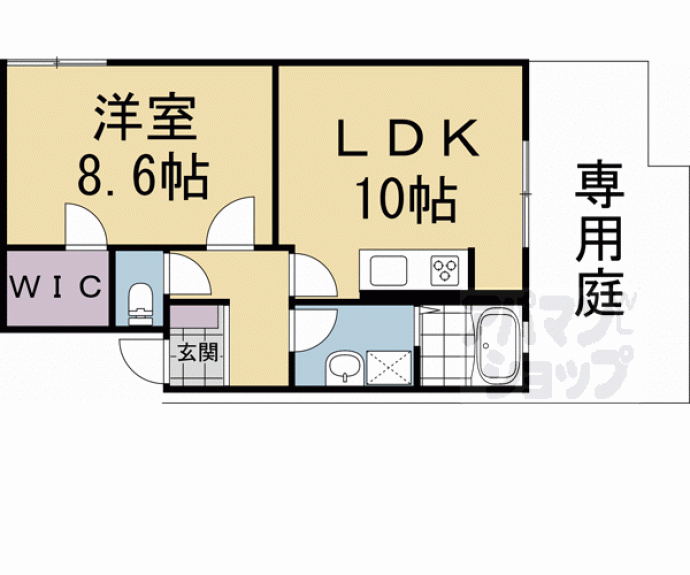 【西七条石井町　貸家】間取