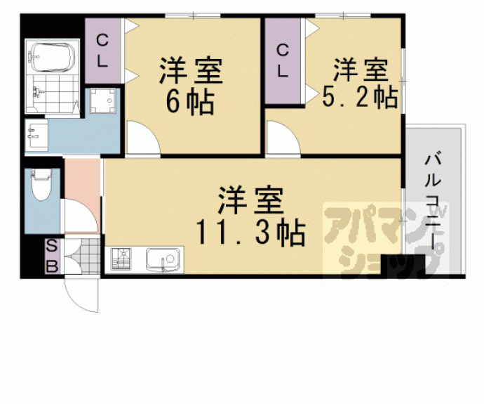 【間之町御池レジデンス】間取
