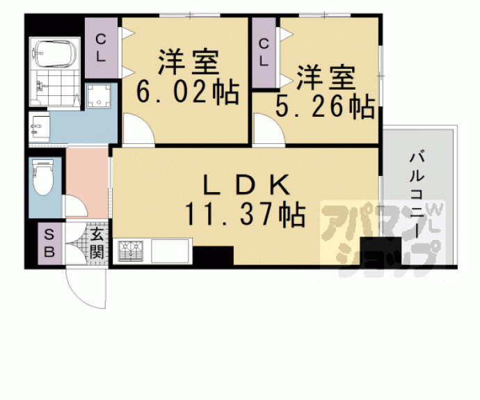 【間之町御池レジデンス】間取