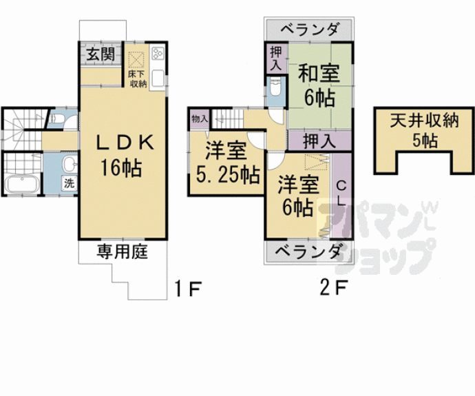 【上京区室町頭町貸家】間取
