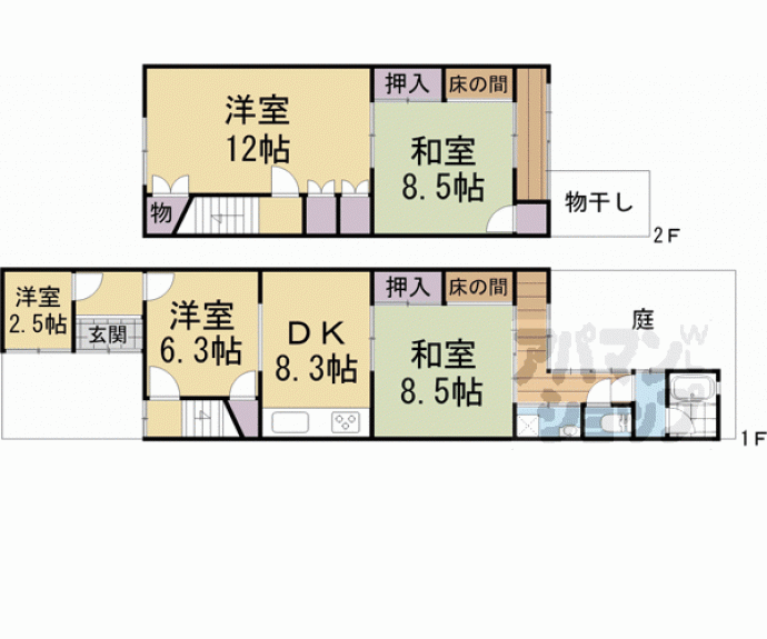 【錦山田町貸家　北棟】間取