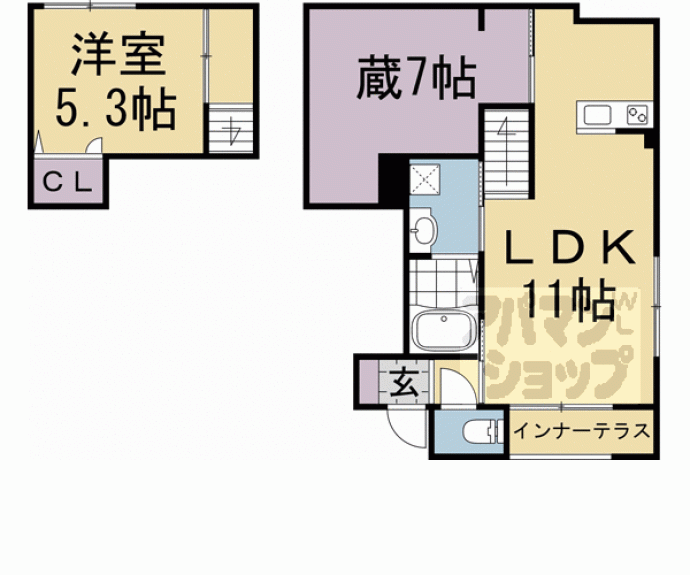 【Ｂｅｌｌｅ　Ｌｅａｄ太秦　花水木】間取
