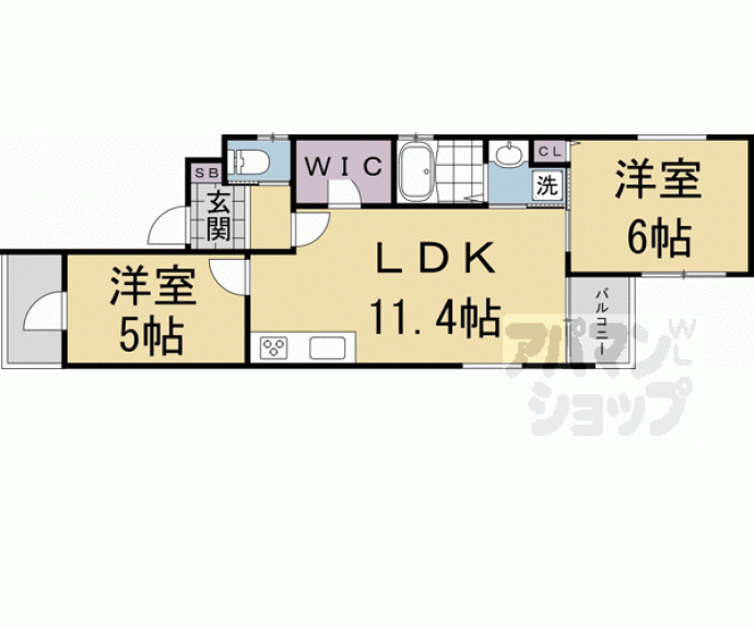 【京都グランデ五番館】間取