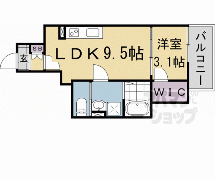 【エクスフォート京都聚楽町】間取