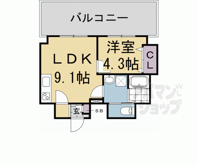 【エクスフォート京都聚楽町】間取