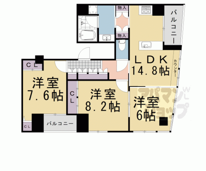 【アラモード・グラン御池】間取