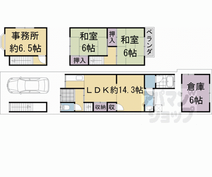 【淀際目町貸家】間取