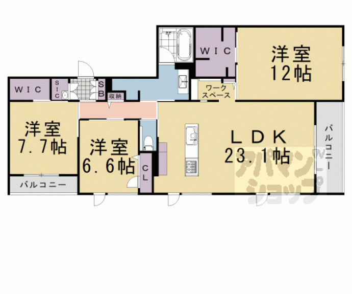 【メゾン御所南】間取