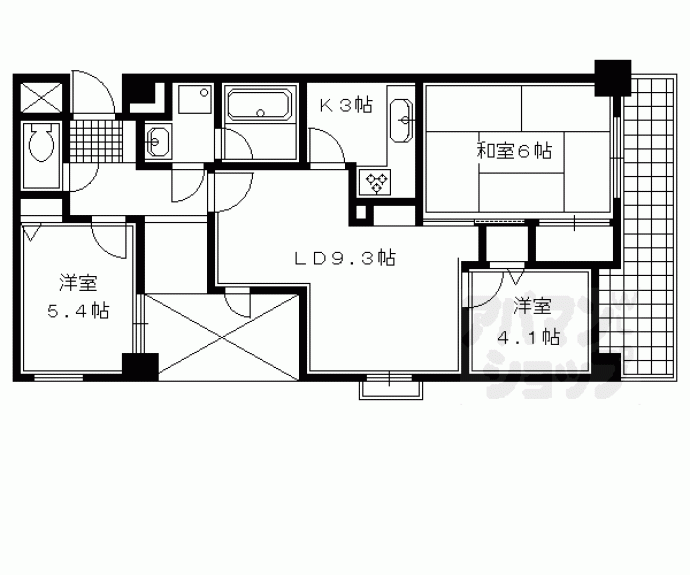 【藤和シティホームズ御池】間取