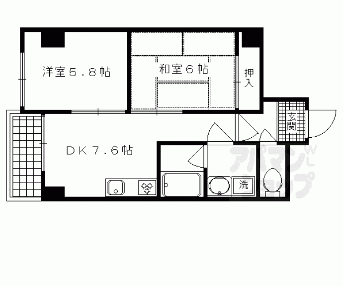 【アーバネックス御所南】間取