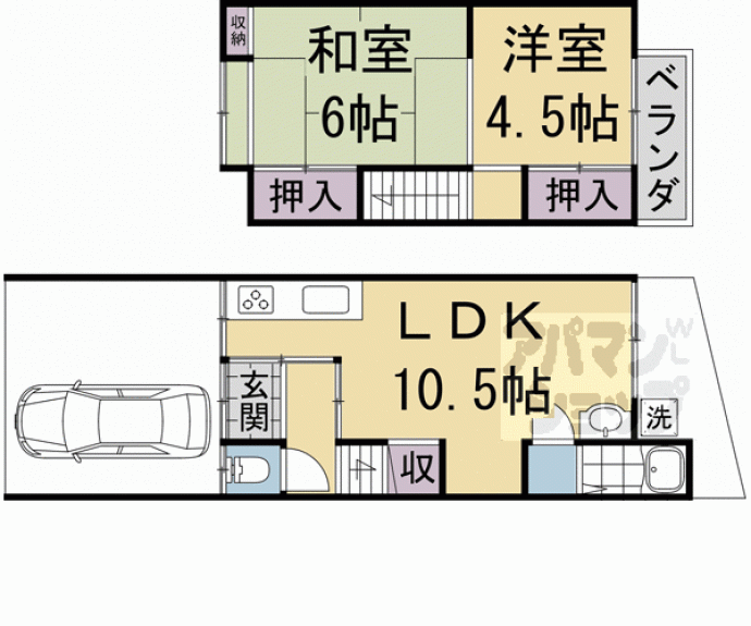 【西野後藤テラスハウス】間取
