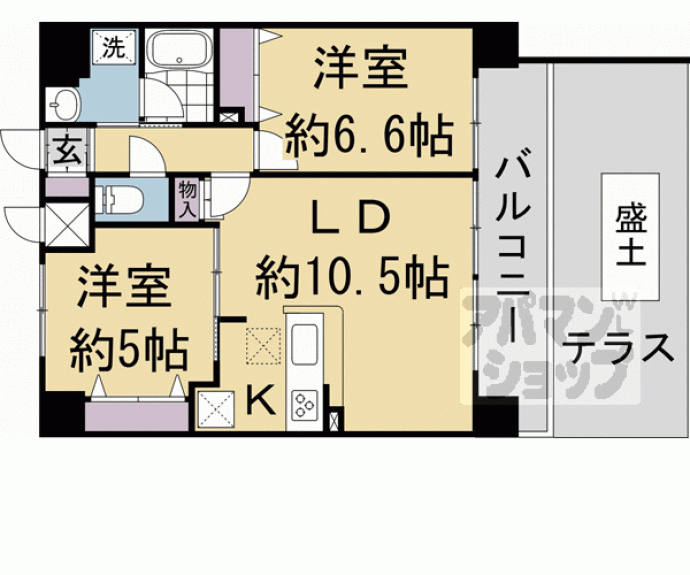 【デ・リード丸太町智恵光院】間取
