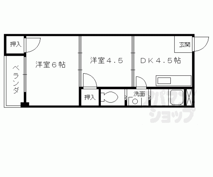 【洛西マンション】間取