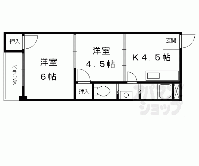 【洛西マンション】間取