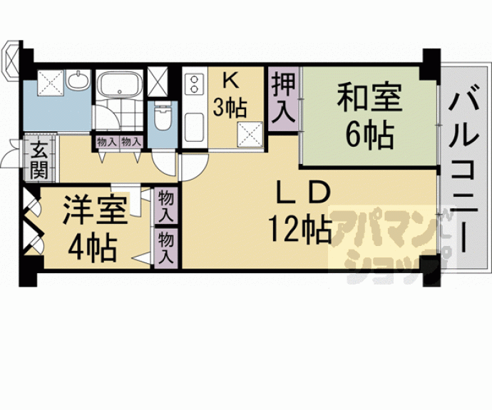 【四条大宮グランドコーポ】間取