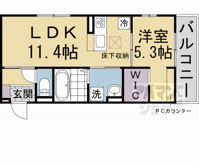 【Ｊ’ｆｏｒｔ京都山科Ⅱ】間取
